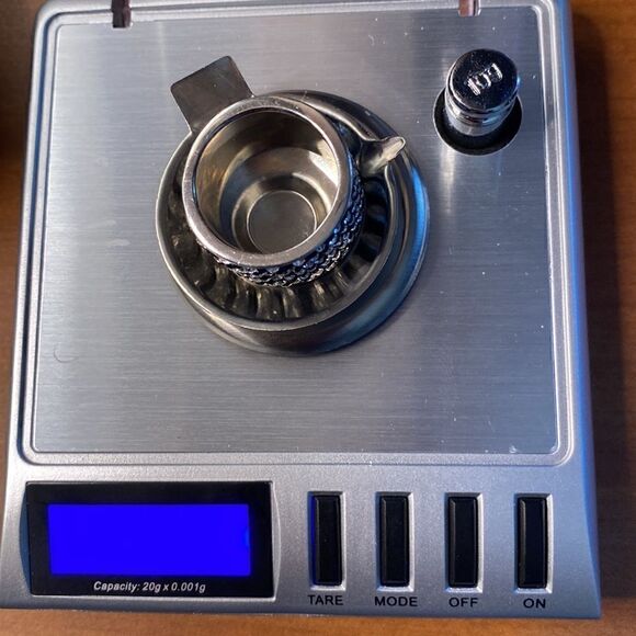 Stunning Black & white rhinestone cigar band 925 Sterling Silver size 7 - Picture 8 of 9